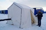 Палатка сварщика (укрытие шатер) для труб ПНД (полиэтилен низкого давления)
